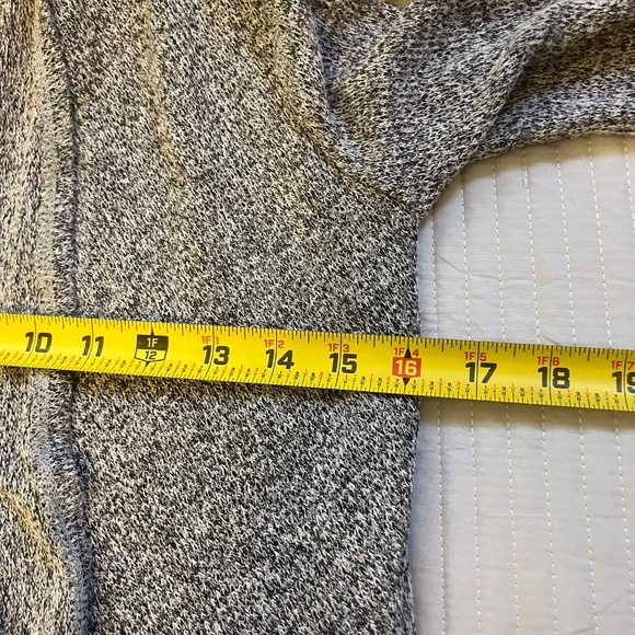 Mudd Cardigan Sweater Heathered Black & White Women's Open-Front Style - Size M - Picture 3 of 7